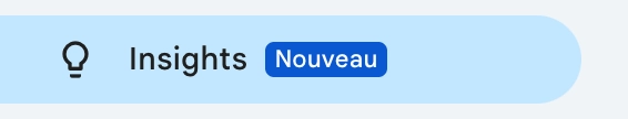 Le nouveau bouton "Insights" de la Google Search Console